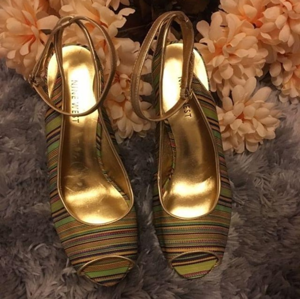 Nine West multicolored summer wedge